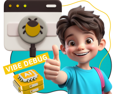 Тестирование & Vibe Debug. Охотники за багами - КИБЕРшкола программирования для детей, компьютерные курсы для школьников, начинающих и подростков - KIBERone г. Братск